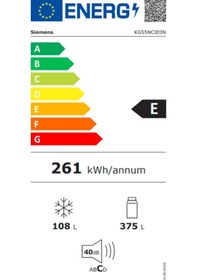 Resim Siemens Kg55ncıe0n Alttan Donduruculu Buzdolabı 186 X 70 Cm Kolay Temizlenebilir Inox 