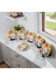 Resim Sudedi Home Bellissimo Altın Yaldızlı Çay Bardağı Seti Çok Renkli 