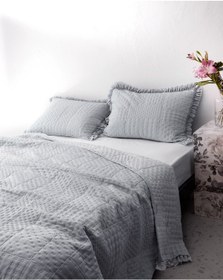 Resim Madame Coco Medus Çift Kişilik Yatak Örtüsü - İndigo Indigo 