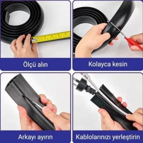 Resim Storemax Esnek Kablo Kanalı SIYAH/GT-KK06 