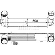 Resim BEHR MAHLE CI489000S (8ML376988-074) Turbo Radyatoru (508X97x106) E90 E91 E92 E93 M57 D30 (306D3) (Yn:Ci489000s) 17517800680 8ML376988074 (WE475999) 
