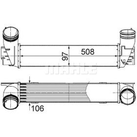Resim BEHR MAHLE CI489000S (8ML376988-074) Turbo Radyatoru (508X97x106) E90 E91 E92 E93 M57 D30 (306D3) (Yn:Ci489000s) 17517800680 8ML376988074 (WE475999) 
