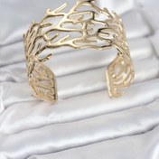 Resim BURCU MODA Pirinç Gold Renk Vintage Model Kadın Bileklik 