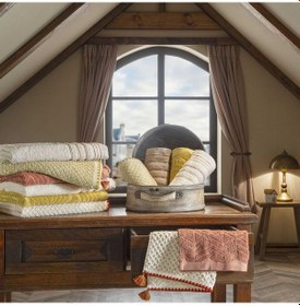 Resim Taç Butik Brüj Pamuk Banyo Havlusu Ekru 70x140 000000001500223897 Ekru 