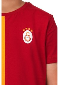 Resim Galatasaray 5 Yıldız Parçalı Çocuk Forma T-shırt Sarı - Kırmızı 