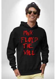 Resim Pink Floyd The Wall Kadın Erkek Siyah Kapüşonlu Sweatshirt Hoodie Siyah 