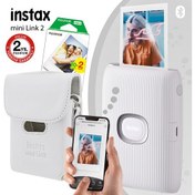 Resim Instax Mini Link 2 Toz Pembe Akıllı Telefon Yazıcısı ve Çantalı Hediye Seti 1 | Instax Instax
