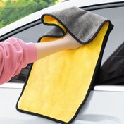 Resim 1 Adet Süper Emici Mikrofiber Araç Temizleme Havlusu - Ekstra Büyük, Kalın ve Yumuşak Detaylandırma Bezi, Ev ve Otomotiv Bakımı İçin, Güç Gerektirmez, Açık Hava, Banyo, Mutfak ve Teras Kullanımına Uygun 30*60/30*30 
