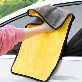 Resim 1 Adet Süper Emici Mikrofiber Araç Temizleme Havlusu - Ekstra Büyük, Kalın ve Yumuşak Detaylandırma Bezi, Ev ve Otomotiv Bakımı İçin, Güç Gerektirmez, Açık Hava, Banyo, Mutfak ve Teras Kullanımına Uygun 30*60/30*30 