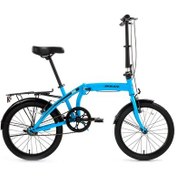 Resim Bisan Twin V Fren Vitessiz 20 Jant Katlanır Bisiklet Açık Mavi Siyah Çok Renkli 