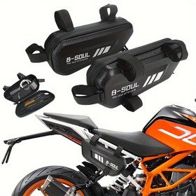 Resim B-SOUL Motosiklet Alet Çantası, Sert Kabuk Üçgen Yan Çanta, Bisiklet Ön Çatal Depolama Çantası, Çıkarılabilir Askı, Polyester (PET) Malzeme, Motosiklet Yan Montaj Depolama Çantası Powersports Ekipmanları için 