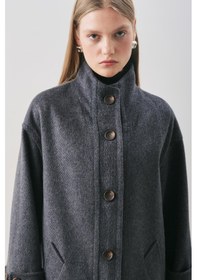 Resim Manuka Raı Oversıze Kaban Lacivert 