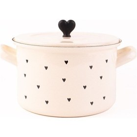 Resim Black Cupid Emaye 20cm Tencere- 3 Litre Bej 