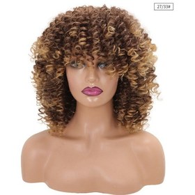 Resim Peruk Afrikalı Bayanlar Gri Kısa Kıvırcık Saçlar, Perçemli Kıvırcık Peruklar, Ana Renk Peruk M1059 27/33 