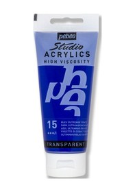 Resim Pebeo Studio 831-15 Dark Ultramarine Mavi 100 ml Akrilik Boya 