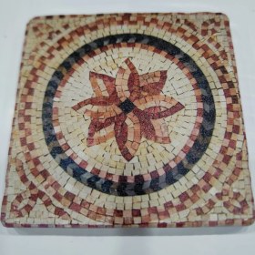 Resim Şeker Portakalım Dekoratif Figürlü Doğal Taş Banyo Gider Kapağı Süsü Tekli 10X10 cm 