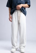 Resim Beli Lastikli Baggy Pantolon 