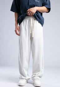 Resim Beli Lastikli Baggy Pantolon 