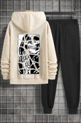 Resim uyguntarz Unisex Skullcracked Baskılı Eşofman Takımı 