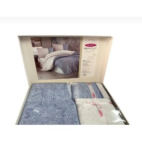 Resim Taç Kristal Mavi Çift Kişilik Nevresim Takımı 