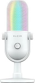 Resim Razer Seiren V3 Chroma - RGB USB Mikrofon - Tap-to-Mute özellikli Süperkardioid Kondenser Mikrofon (Reaktif Aydınlatma, Dijital Kazanç Sınırlayıcı ve Entegre Darbe Emici) Beyaz 