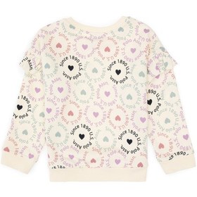 Resim U.S. Polo Assn. Kız Çocuk Krem Bisiklet Yaka Sweatshirt 50317887-VR256 
