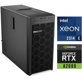 Resim Dell PowerEdge T150 Intel Xeon E-2314 8GB 1TB HDD 12 GB RTXA2000 Fdos Server PET150SPL2 040 