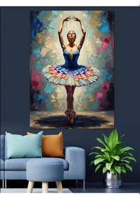 Resim Ahşap Tablo Yağmurlu Sokakta Kırmızı Balonlu Kız 