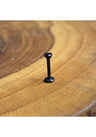 Resim Aya Tasarım Siyah Renk Siyah Taslı Helix/kıkırdak/labret Piercing 