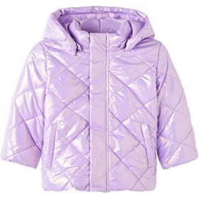Resim Name İt Mor Kız Bebek Fermuarlı Uzun Kollu Düz Mont NMFMIRA FOIL JACKET 