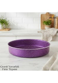 Resim 28 Cm Granit Yuvarlak Fırın Tepsisi - Violet Diğer 