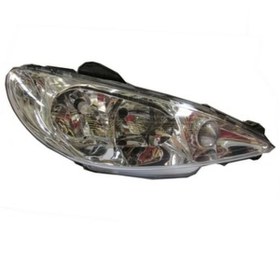 Resim AYFAR 2007-2011 Peugeot 206 Sd Sağ Elektrikli Motorsuz Şeffaf Camlı Far Lambası H7-h7 () (adet) (oe 