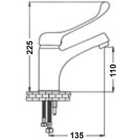 Resim Gms Mozaik Doktor Engelli Medikal Lavabo Bataryası Bmk010 