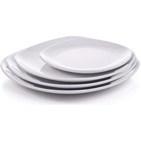 Resim Termoset Kırılmaz-29 Cm Square Servis Tabağı 25 Adet 
