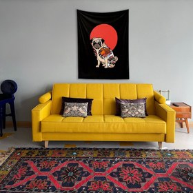 Resim The Pug - Köpekli Duvar Örtüsü - 160 cm x 220 cm 