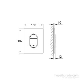 Resim Grohe Arena Cosmopolitan Gömme Rezervuar Kumanda Paneli - 38844000 