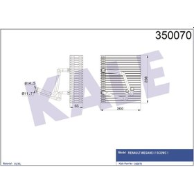 Resim KALE 350070 EVAPORATÖR MEGANE I SCENIC I 
