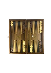 Resim Helena Wood Art Eko Klasik El Yapımı Damalı Ahşap Tavla Seti 