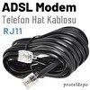 Resim Irenis 10 Metre ADSL VDSL Modem RJ11 Köken Telefon Kablosu 