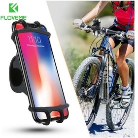 Resim Floveme Universal Silikon Bisiklet Motosiklet Telefon Tutucu (119416425)-Siyah 