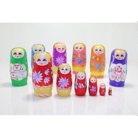 Resim 6'lı Ahşap Matruşka 