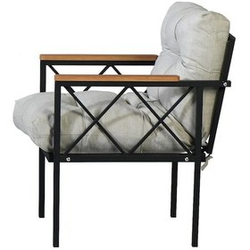 Resim Balkon-bahçe-ofis-kafe Çay Seti Koltuk Oturma Takımı-oturma Grubu Miami Tekli Krem 