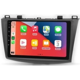 Resim Mazda 3 2010-2013 4gb Ram 32gb Hafıza 4 Çekirdek Carplay Kamera Android Multimedya 9" 
