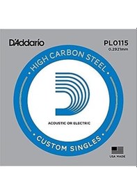 Resim D'addario Pl0115 Elektro Ve Akustik Tek Tel E-mi - Karbon Çelik 