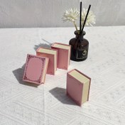 Resim Vintage Klamshell Yüzük Kutusu - Manyetik Kapatma ile Küçük Mücevher Düzenleyici, Pendants, Stud Küpeler ve Yüzükler için Dekoratif Kitap Tarzı Tasarım, Mücevher Kutuları 