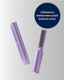 Resim Muratech Usb Şarjlı Kablosuz Saç Düzleştirici Seyahat Ve Günlük Kullanım 