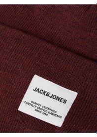 Resim Jack & Jones Jack & Jone Jaclong Knit Beanie Noos Erkek Bere-27108 - Bordo 