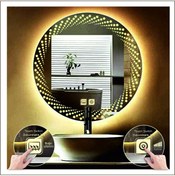 Resim GLOBAL LED MIRROR 90 Cm Günışığı Ledli Tasarım Kumlamalı Dokunmatik Tuşlu Buğu Önleyicili Banyo Aynası Makyaj Aynası 