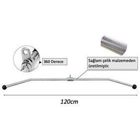 Resim Proforce 117 Sırt - Göğüs Kasları İçin 120 CM Çelik Lat Barı - 4 KG 