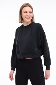 Resim W-BETHANY C NECK SWT 4PR Siyah Kadın Sweatshirt 